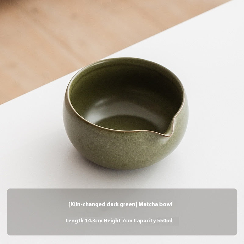 Matcha bowl, dark green
