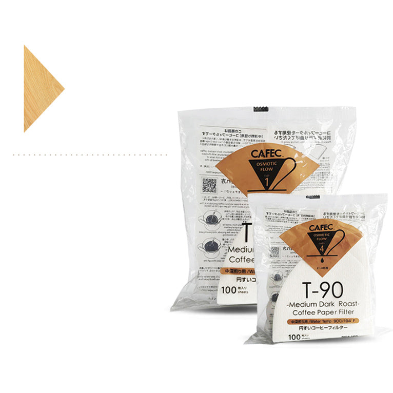 Two packs of cone paper filters