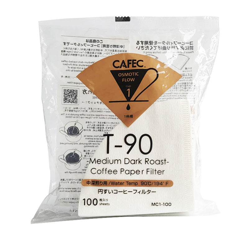 Cone paper filter pack, front