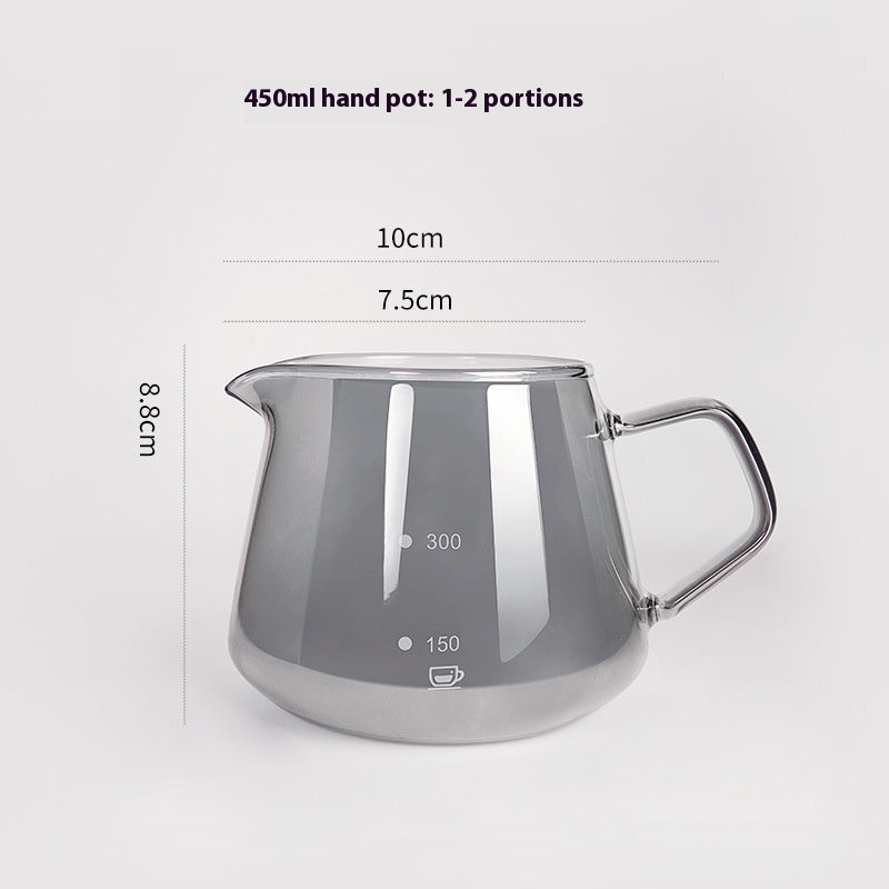 Glass coffee server, smoky grey
